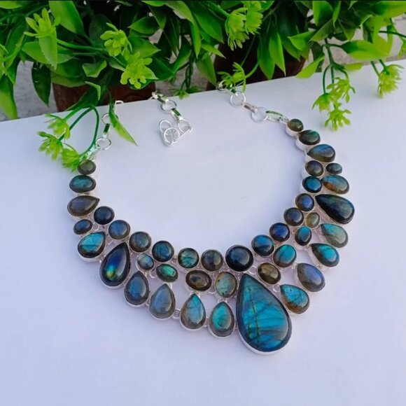 Natural Labradorite Necklace - Picture 1 of 2